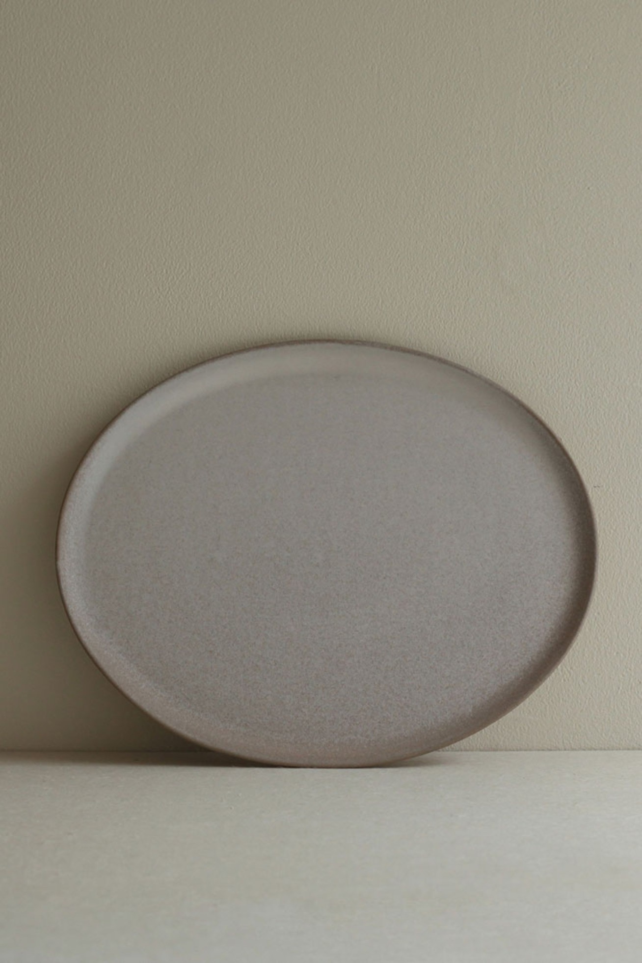 Round Oval Platter｜Stone Beige